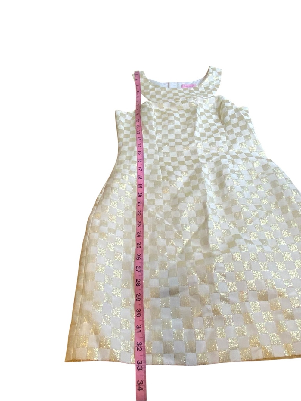Lilly Pulitzer Jepson Metallic White Gold Sleeveless Bodycon Midi Dress SZ 0 NWT - Picture 7 of 15